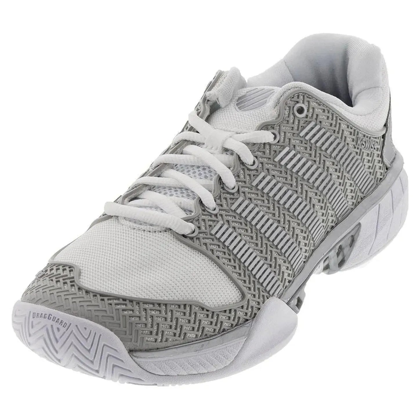 Women's HyperCourt Express Tennis Shoes White and Silver-Footwear-K-Swiss-64846-DEFAULT-L-1-[Sku]-Tennis Express