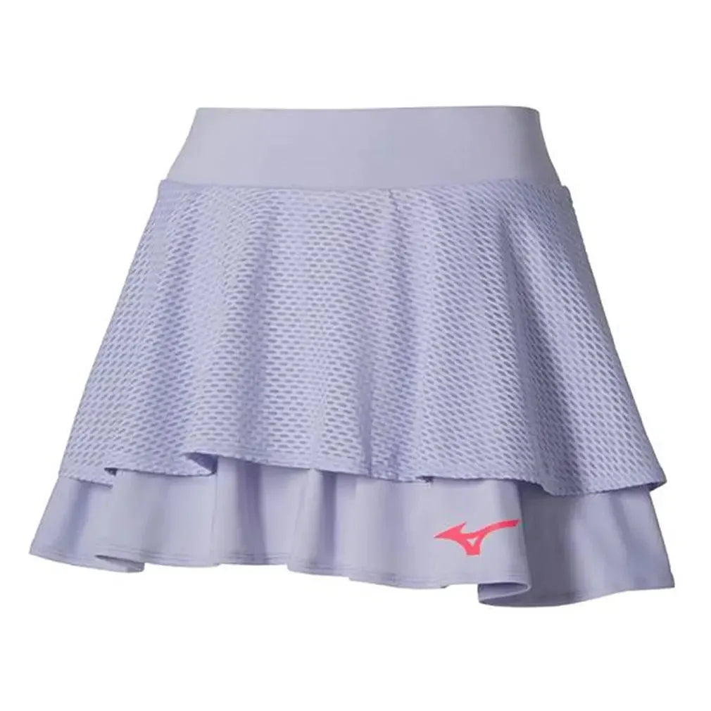 Women's Printed Tennis Skort Icelandic Blue-Apparel-Mizuno-650015-IBIBF25-Tennis Express