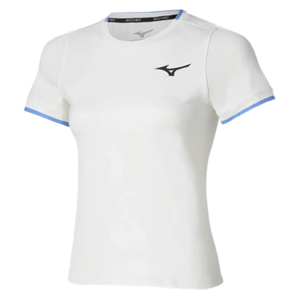 Women's Printed Tennis Tee White-Apparel-Mizuno-650027-0000-Tennis Express