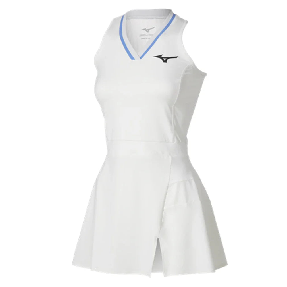 Women's Printed Tennis Dress White and Yellow-Apparel-Mizuno-650030-0030-Tennis Express