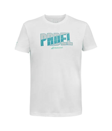 Camiseta Babolat Padel Algodón Tee Blanco
