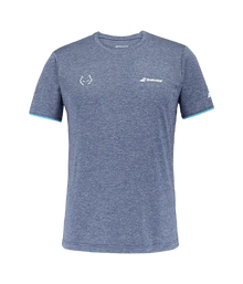Camiseta Babolat Crew Azul Logo White 2025 J. Lebrón