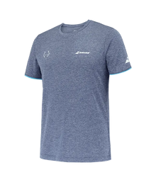 Camiseta Babolat Crew Azul Logo White 2025 J. Lebrón