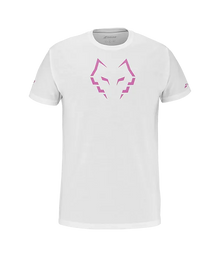 Camiseta Babolat Algodón Blanco/Rosa 2025 J. Lebrón