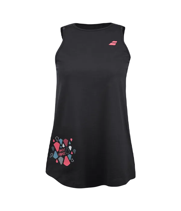 Camiseta Babolat Padel Tank Mujer Negro