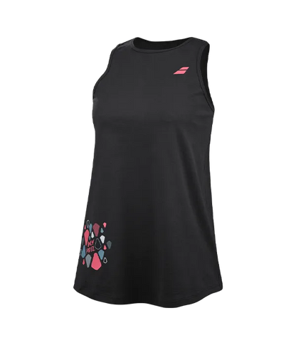 Camiseta Babolat Padel Tank Mujer Negro