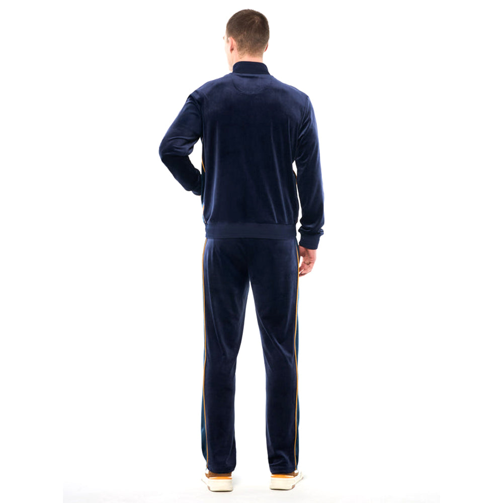 Sergio Tacchini Forato Velour Track Jacket | Maritime Blue