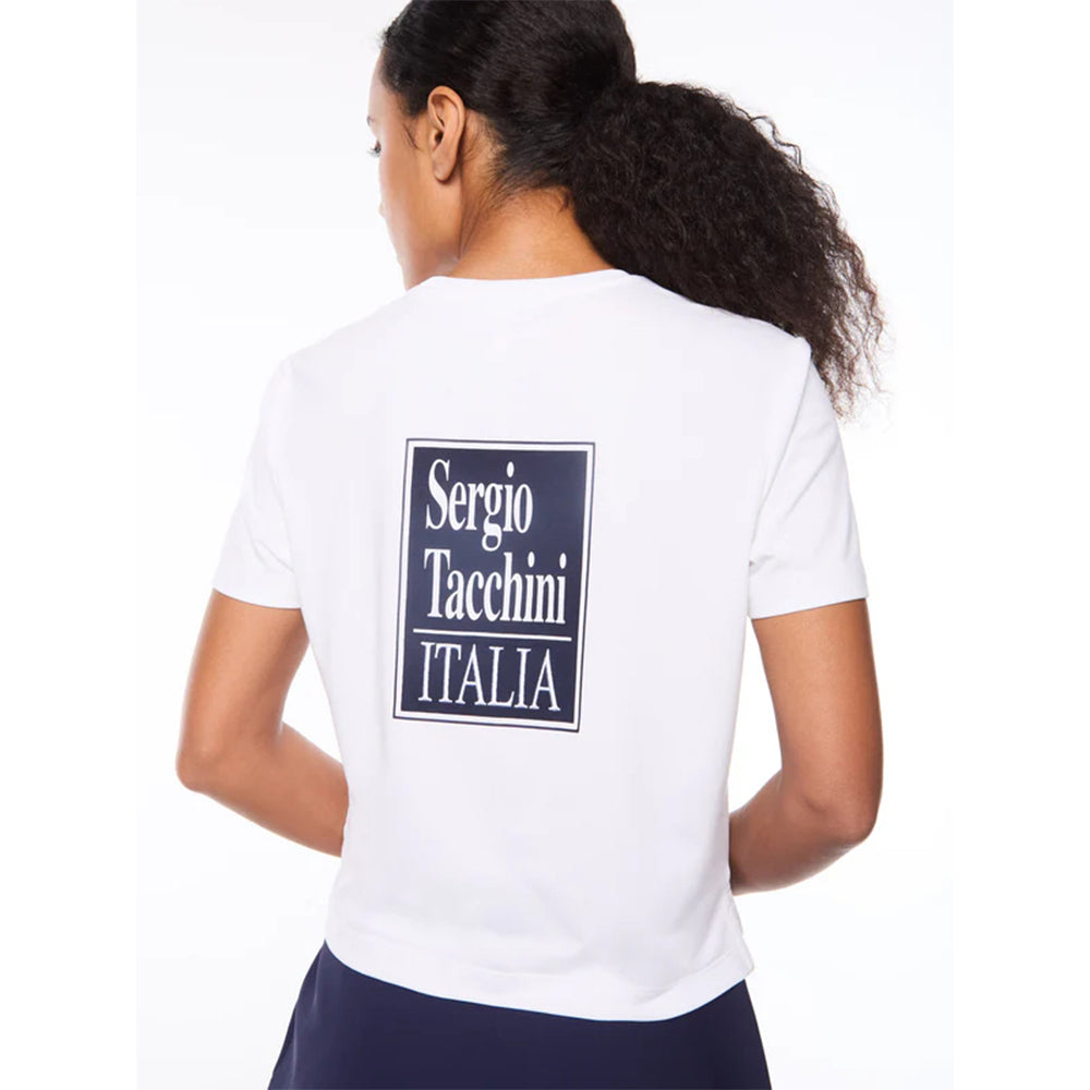 Sergio Tacchini Women's Italia Shirt | Brilliant White