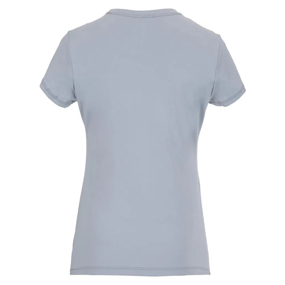 Women's UV Short Sleeve Tennis Top Stone-Apparel-Sofibella-7012STO-BF21-2-Tennis Express