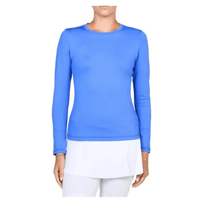 Women's UV Long Sleeve Tennis Top-Apparel-Sofibella-7013-BB-Blue-Tennis Express