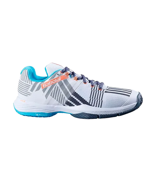 Padel Shoes Babolat Sensa Mujer White/Canyon Sunset