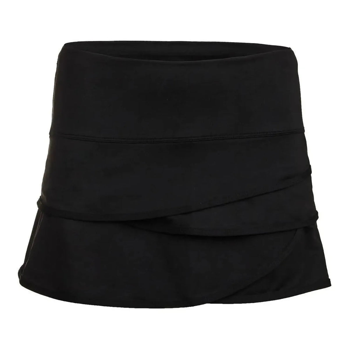 Women's Scallop Tennis Skort-Apparel-Lucky In Love-72562-001_BLACK-L-Tennis Express