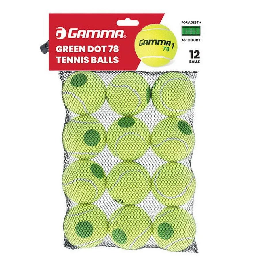 78 Green Dot Tournament Ball 12pkTienda Tennis