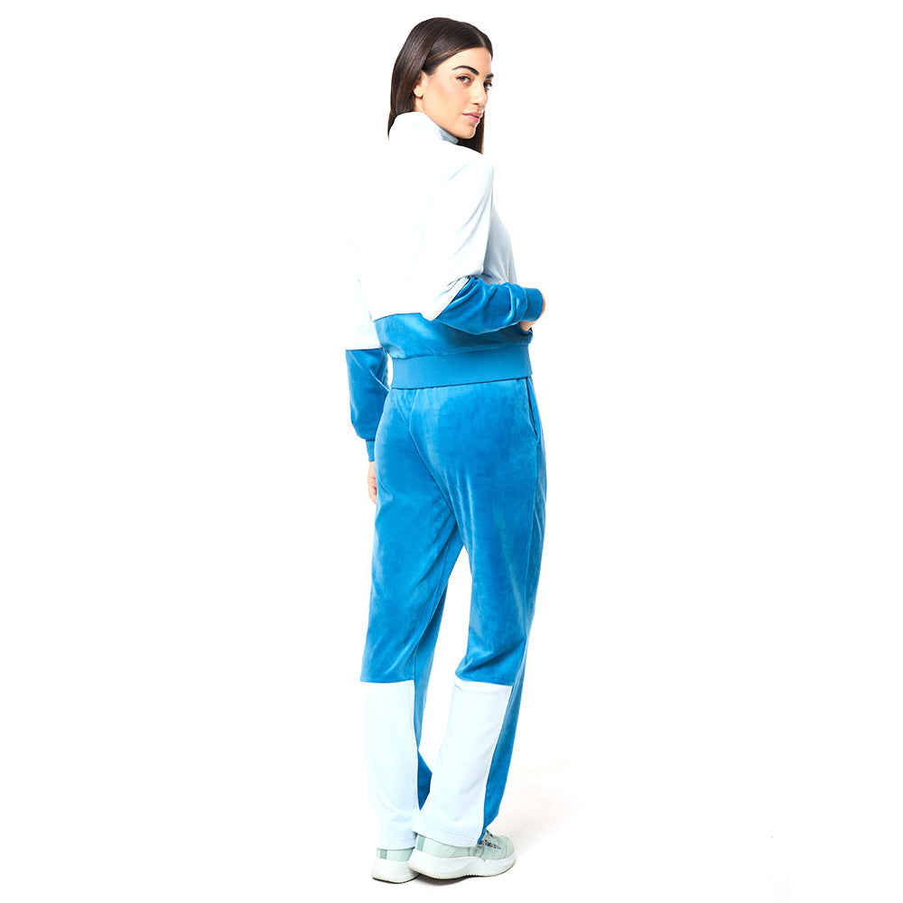 Sergio Tacchini Lina Velour Track Jacket - Baby Blue