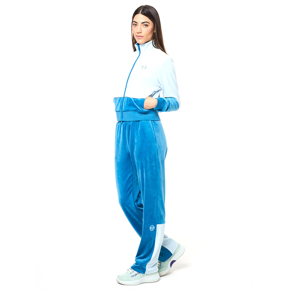 Sergio Tacchini Lina Velour Track Jacket - Baby Blue
