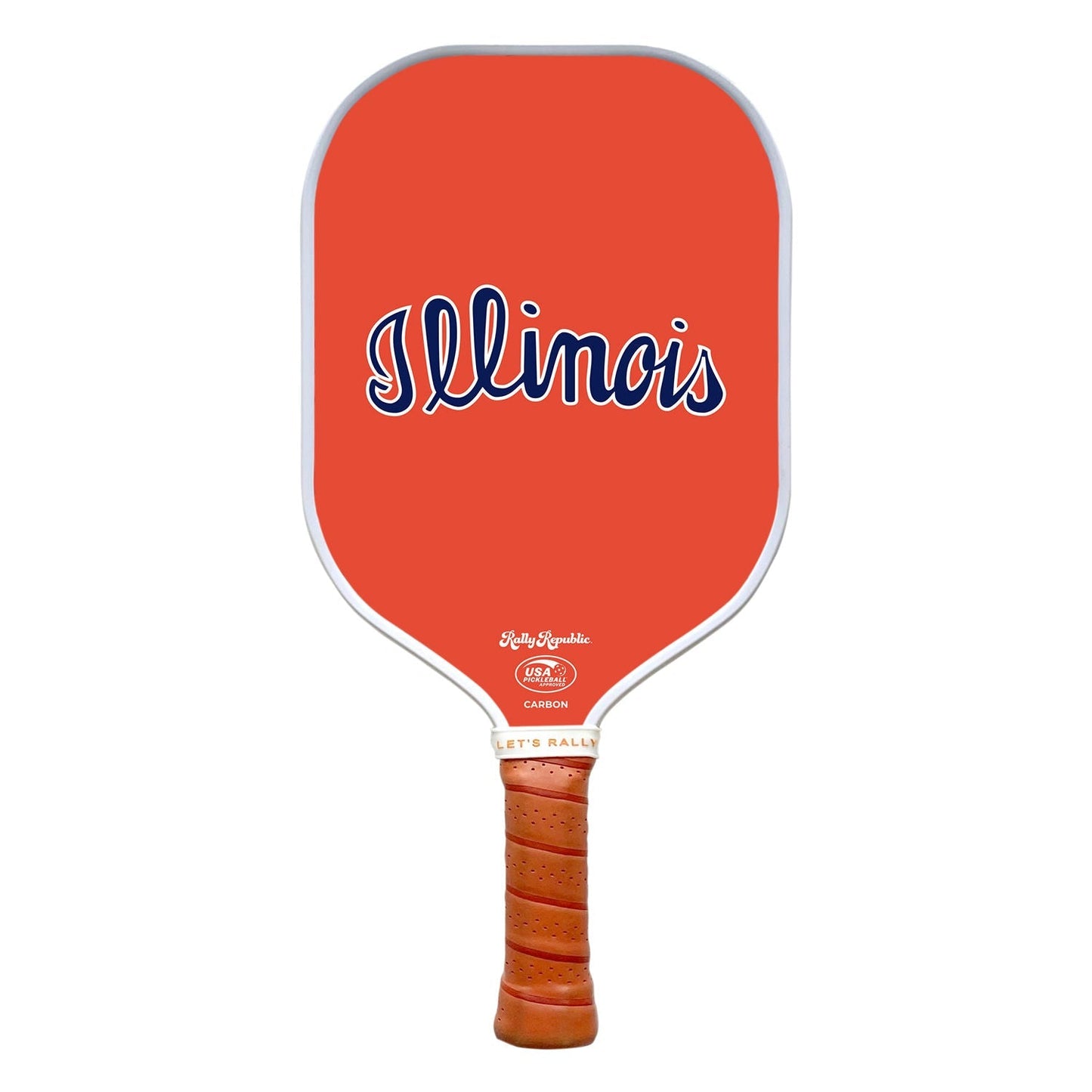 Rally Republic Illinois Fighting Illini Orange Script Illinois Pickleball Paddle
