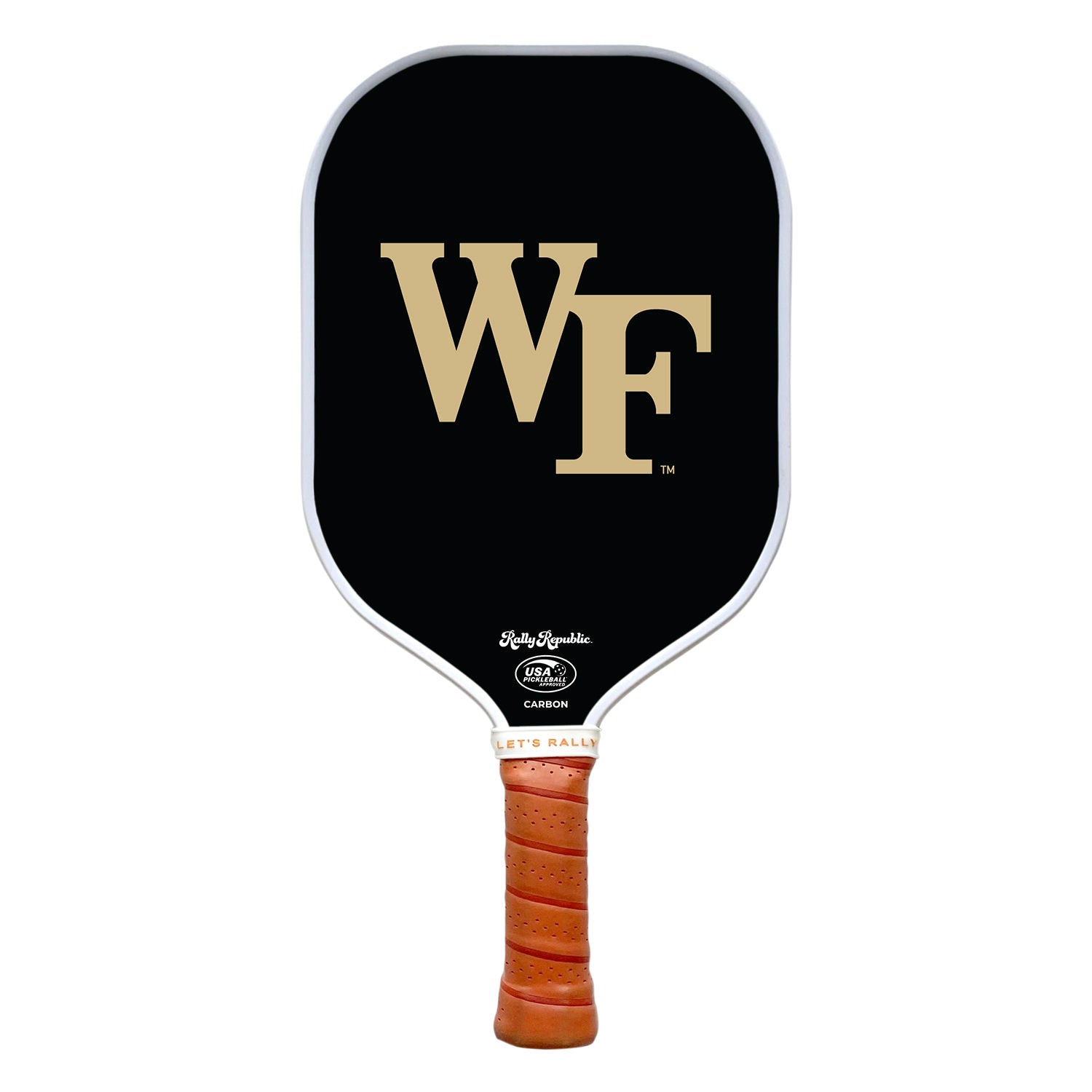 Rally Republic PIckleball Paddle - Wake Forest Demon Deacons Black Primary Mark