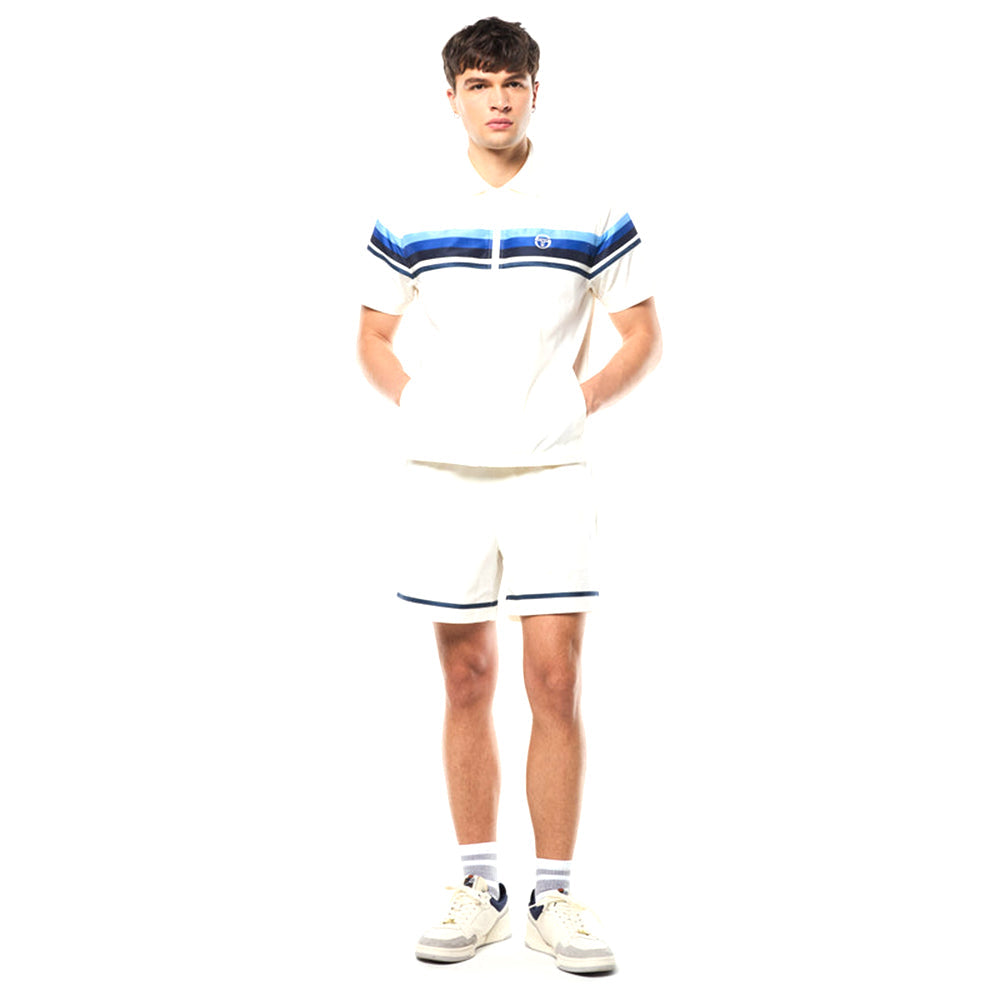 Sergio Tacchini Striscia Short Sleeve Track Jacket | Gardenia