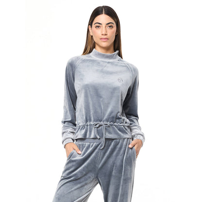 Sergio Tacchini Lina Velour Top - Quiet Shade