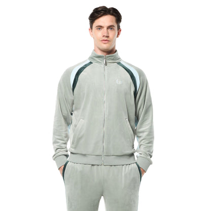 Sergio Tacchini Banda Velour Track Jacket - Slate Gray