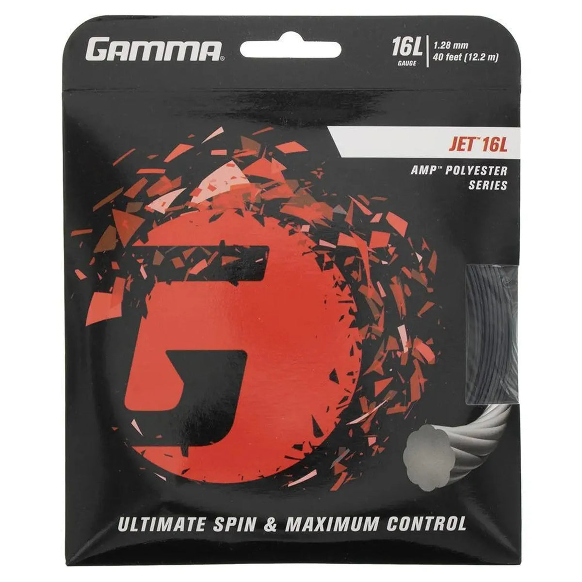 Jet Tennis String-Strings-Gamma-84014-BLACK-L-Tennis Express