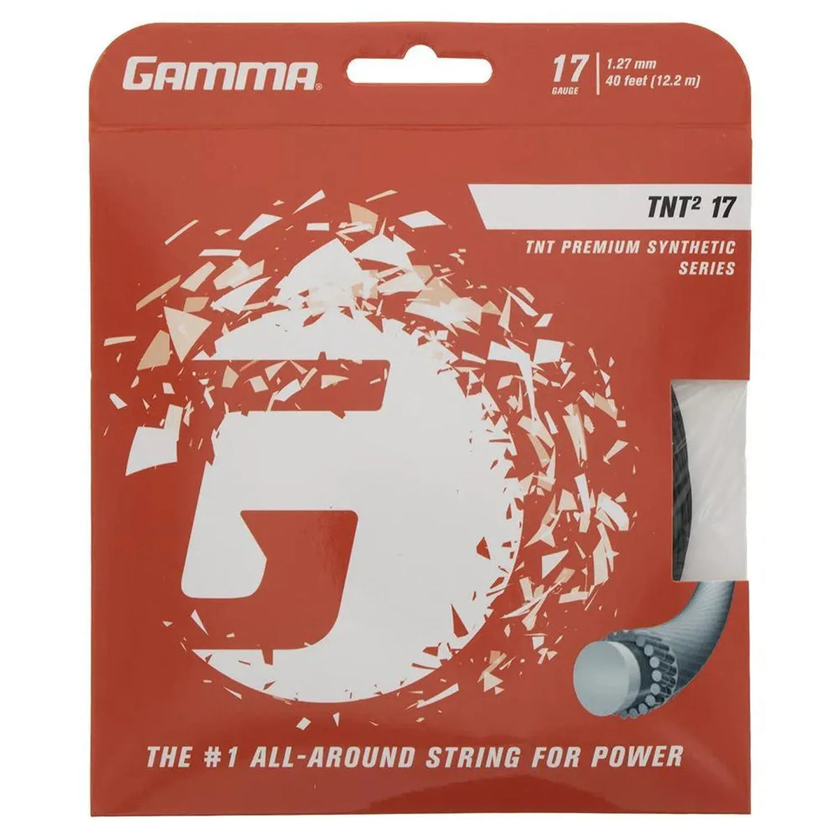 TNT2 17G Tennis String-Strings-Gamma-84025-BLACK-L-Tennis Express