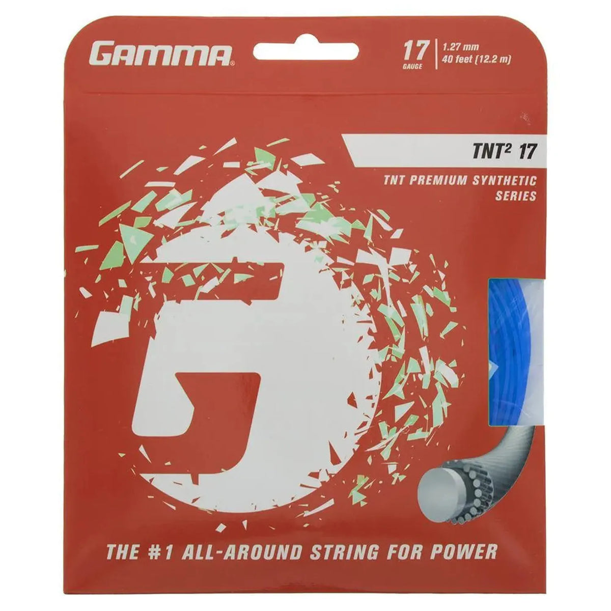 TNT2 17G Tennis String-Strings-Gamma-84025-BLUE-L-Tennis Express