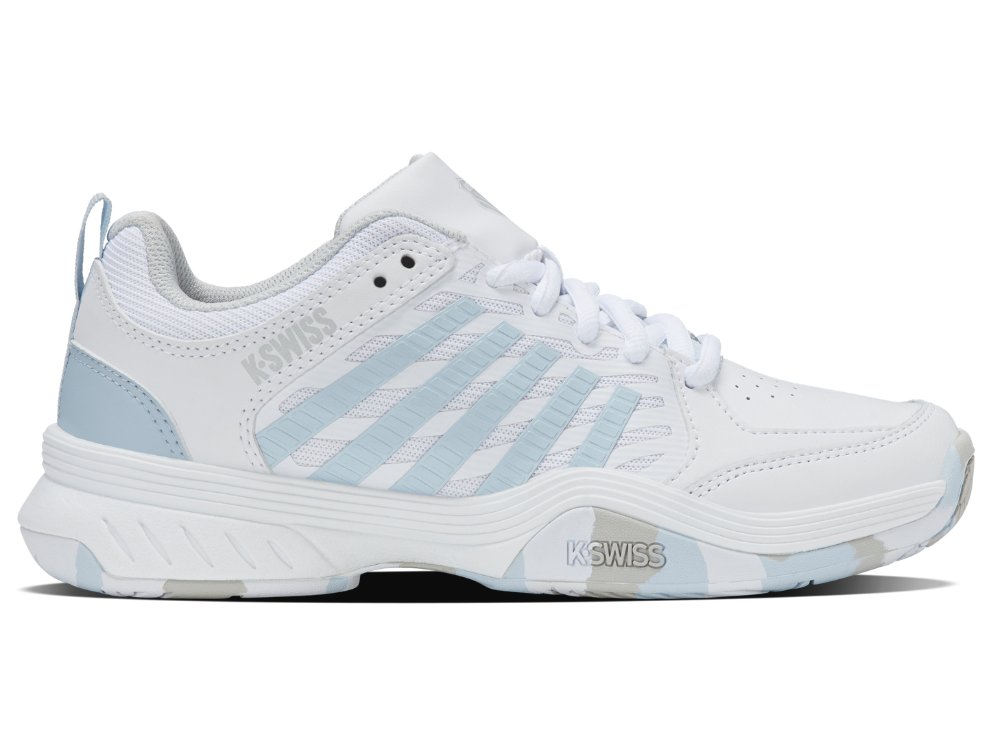 K-Swiss Big Kids' Shoes Court Express 2 | White/Ballad Blue/Dawn Blue
