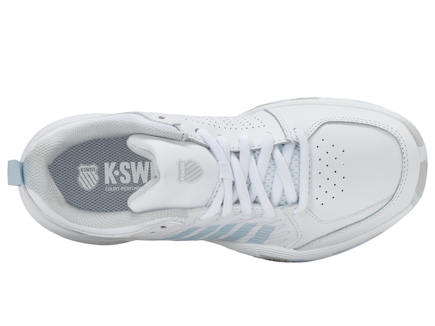 K-Swiss Big Kids' Shoes Court Express 2 | White/Ballad Blue/Dawn Blue