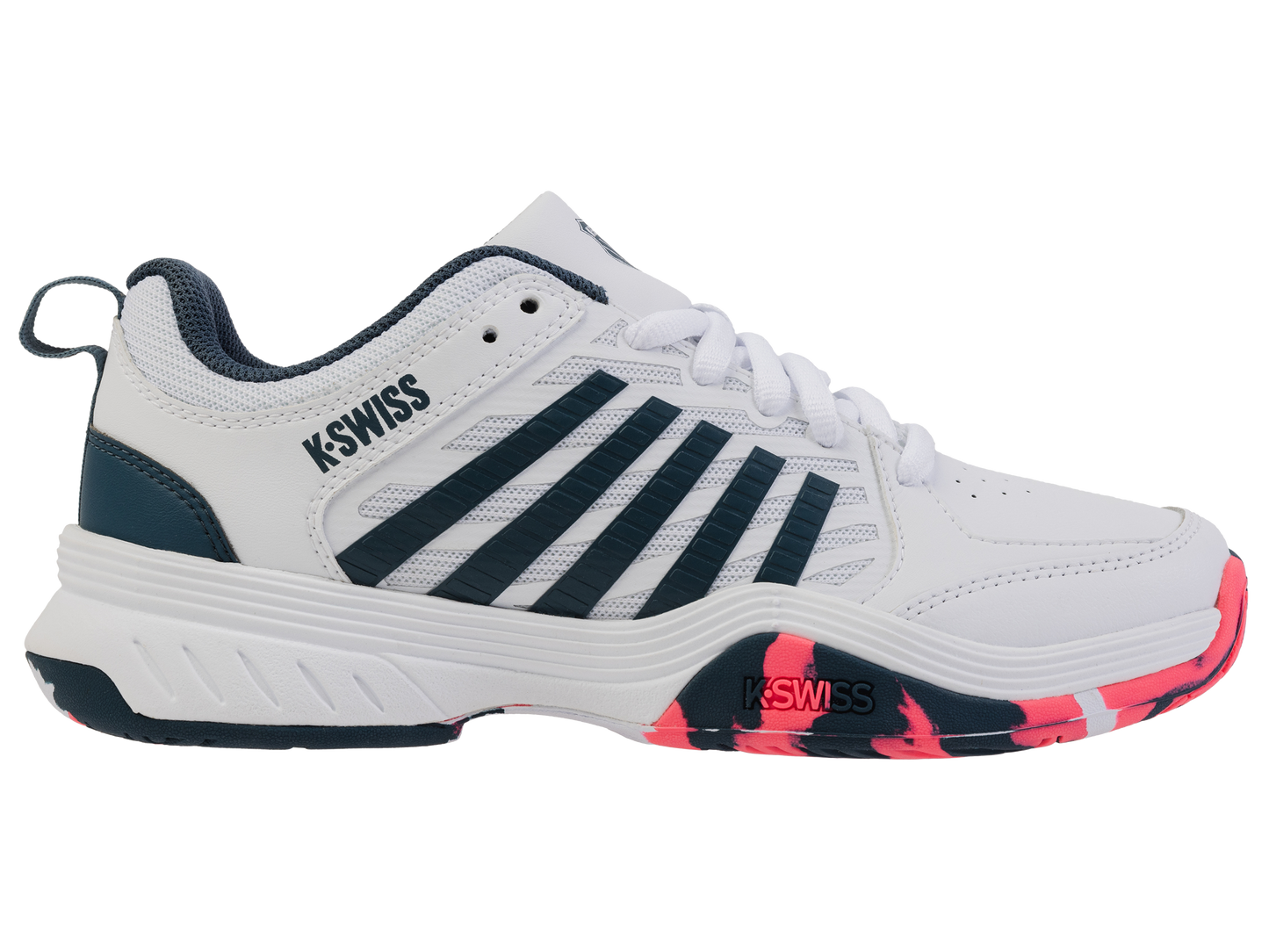 K-Swiss Big Kids' Shoes Court Express 2 | White/Stargazer/Neon Blaze