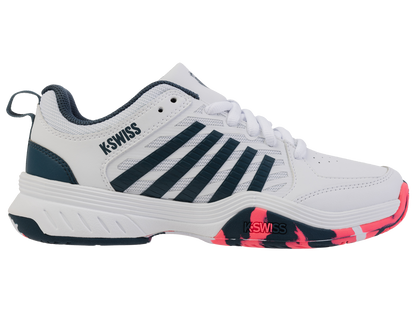 K-Swiss Big Kids' Shoes Court Express 2 | White/Stargazer/Neon Blaze