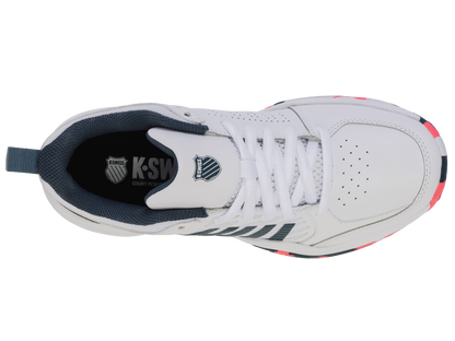 K-Swiss Big Kids' Shoes Court Express 2 | White/Stargazer/Neon Blaze