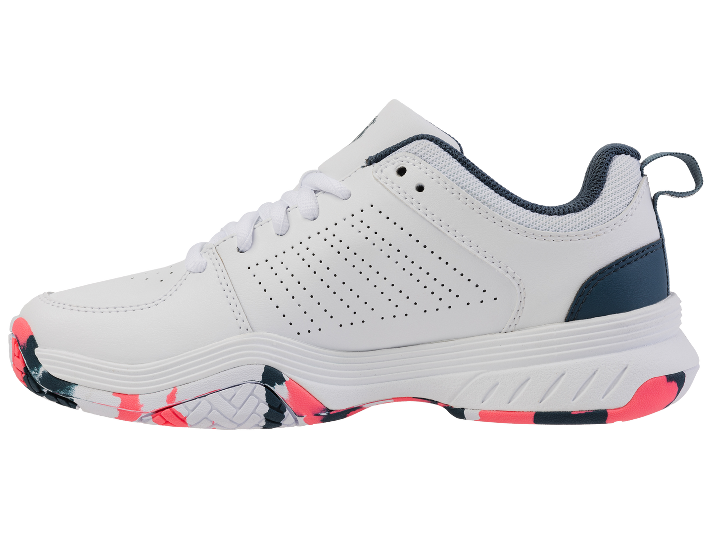 K-Swiss Big Kids' Shoes Court Express 2 | White/Stargazer/Neon Blaze