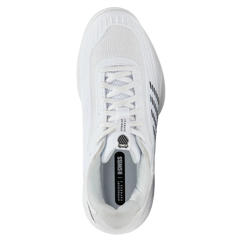 Juniors' Hypercourt Express 3 Tennis Shoes White and Dawn Blue