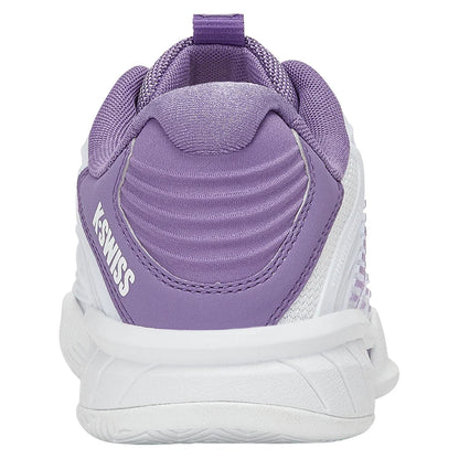 Juniors' Hypercourt Express 3 Tennis Shoes White and Purple Haze