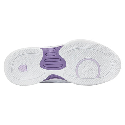 Juniors' Hypercourt Express 3 Tennis Shoes White and Purple Haze