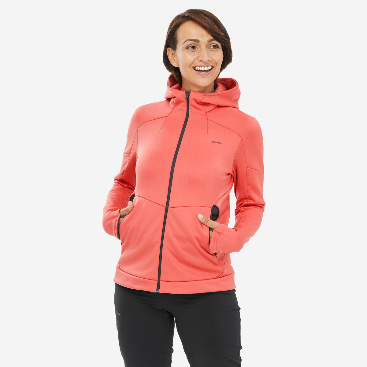 Quechua Women's Hiking Fleece Jacket - MH520 Hood
