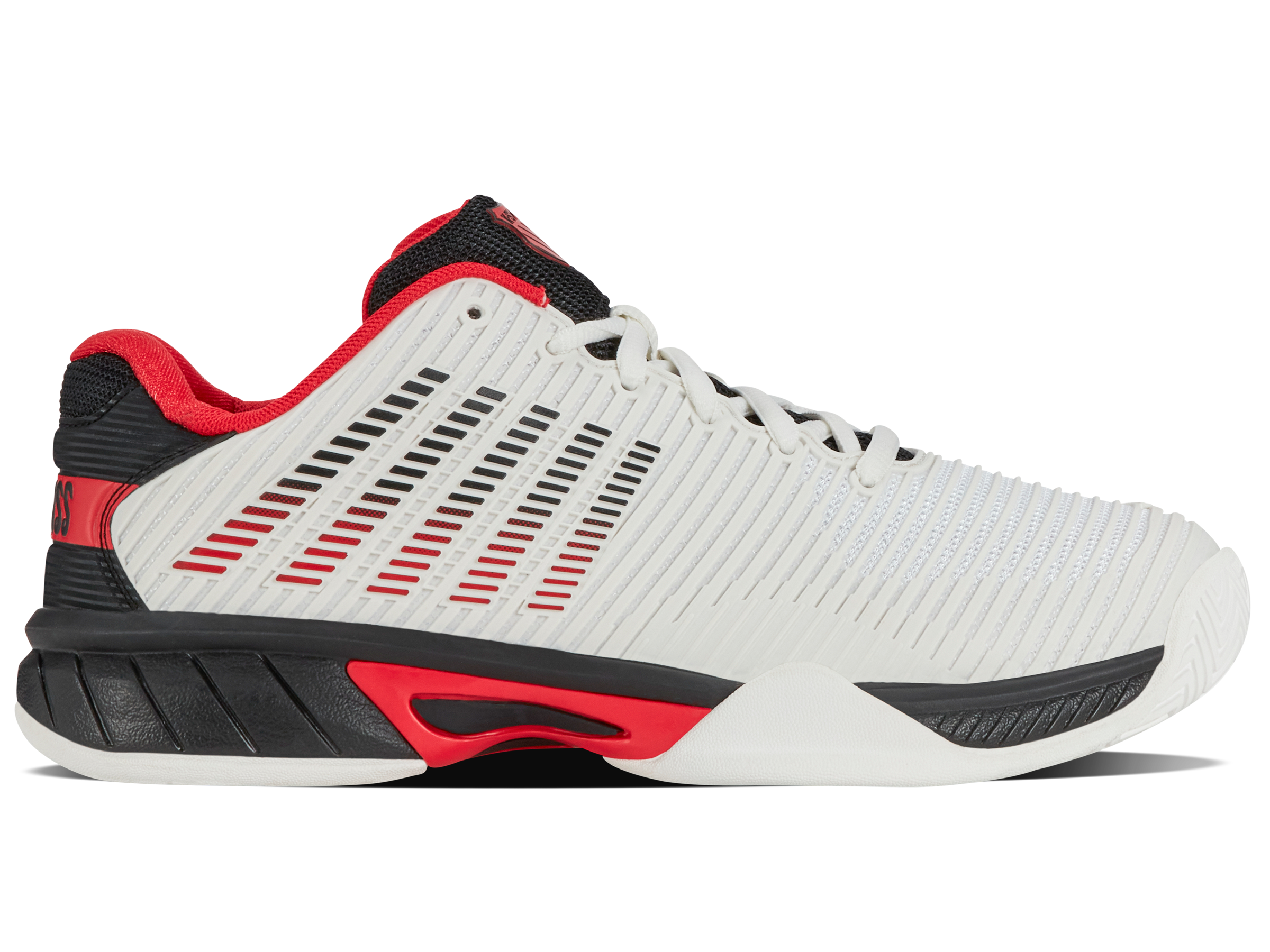 K-Swiss Big Kids' Shoes Hypercourt Express 2 | Bright White/Stretch Limo/High Risk Red