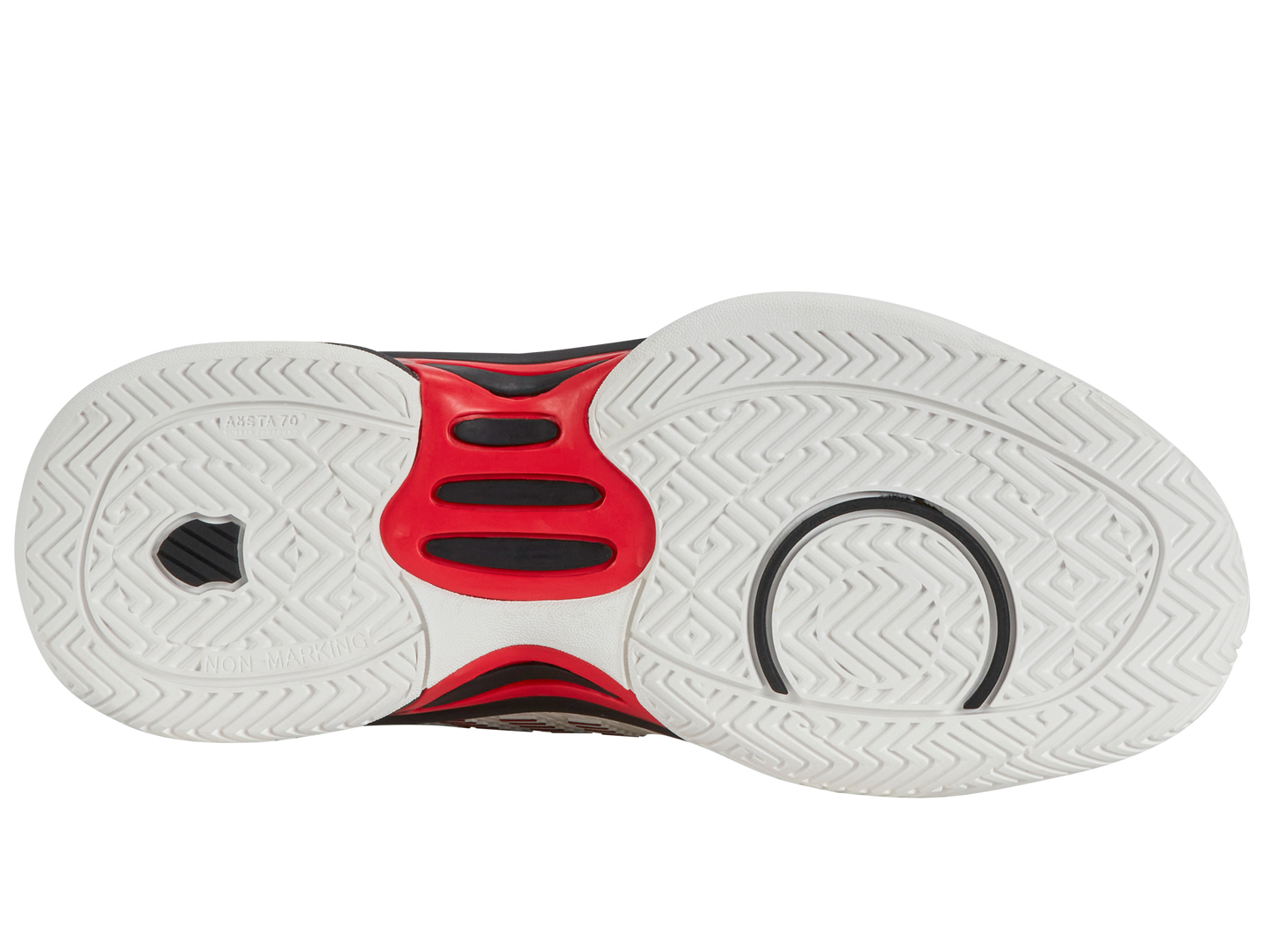 K-Swiss Big Kids' Shoes Hypercourt Express 2 | Bright White/Stretch Limo/High Risk Red