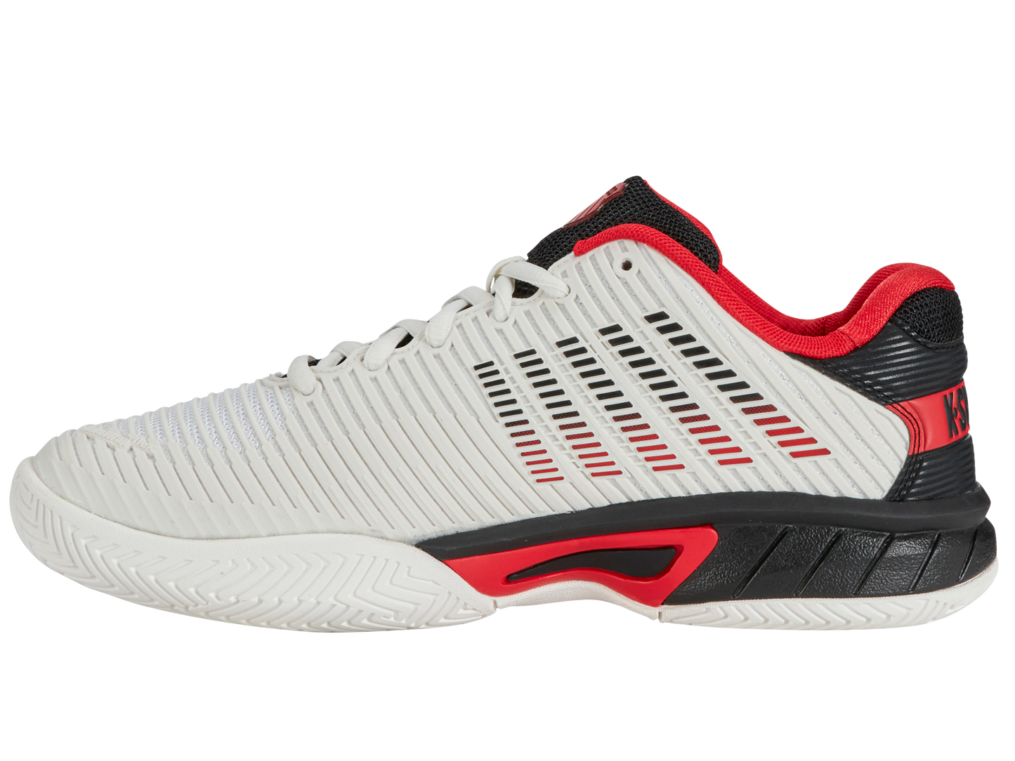 K-Swiss Big Kids' Shoes Hypercourt Express 2 | Bright White/Stretch Limo/High Risk Red