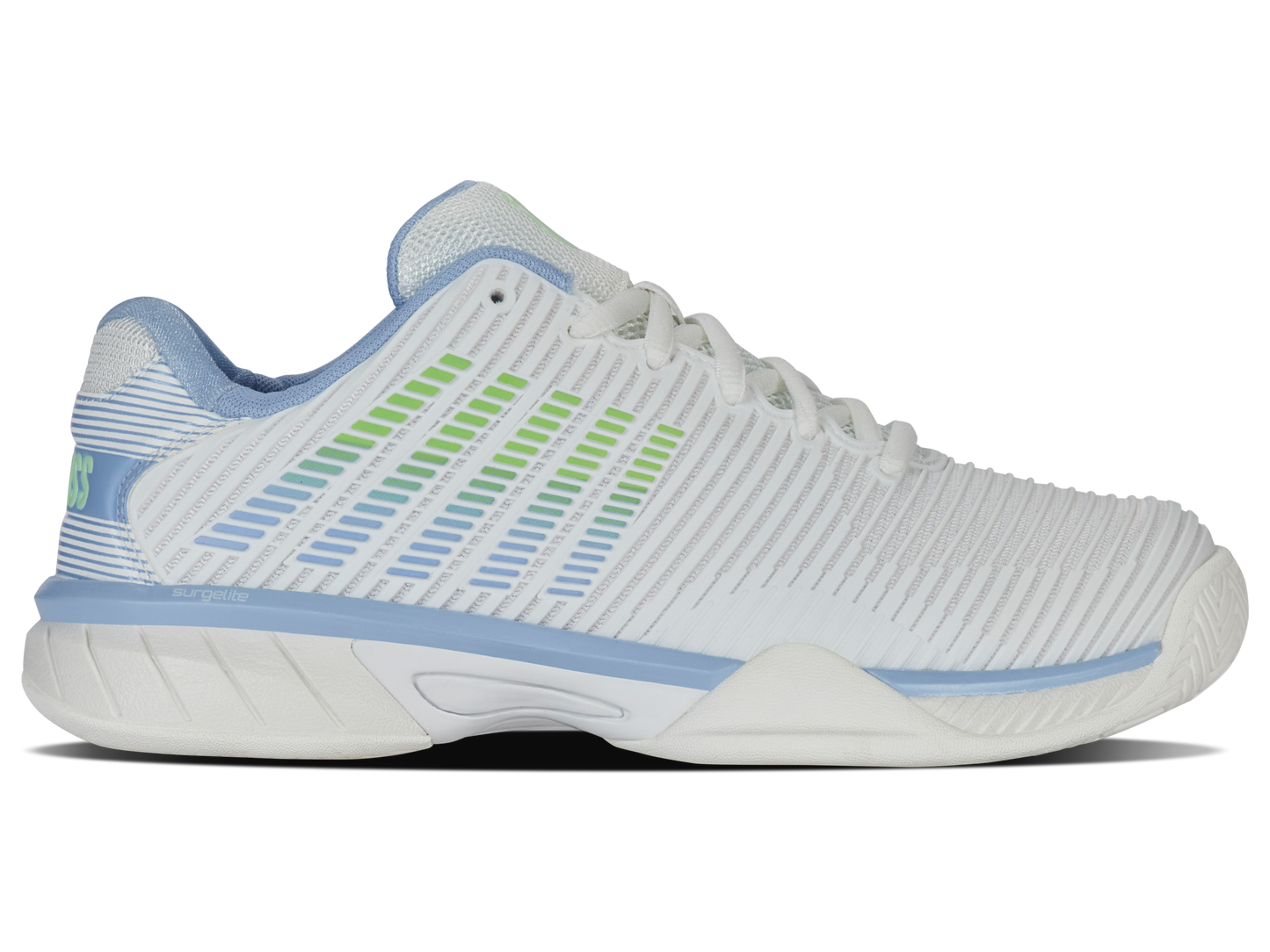 K-Swiss Big Kids' Shoes Hypercourt Express 2 | Lucent White/Dutch Canal/Paradise Green