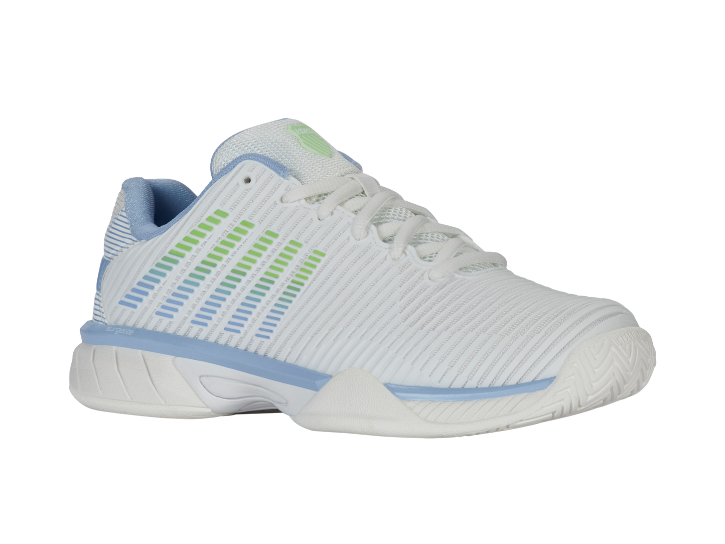 K-Swiss Big Kids' Shoes Hypercourt Express 2 | Lucent White/Dutch Canal/Paradise Green