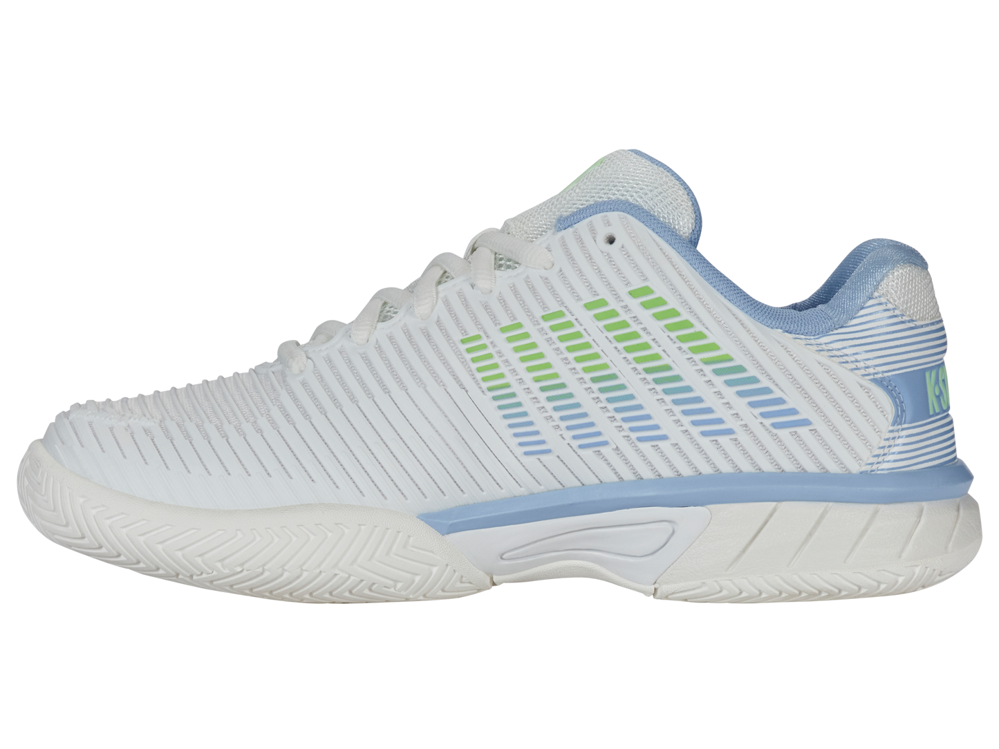 K-Swiss Big Kids' Shoes Hypercourt Express 2 | Lucent White/Dutch Canal/Paradise Green