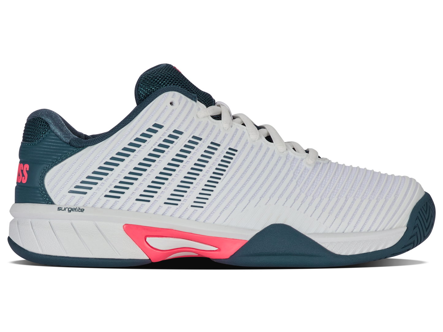 K-Swiss Junior Shoes Hypercourt Express 2 | White/Stargazer/Neon Blaze
