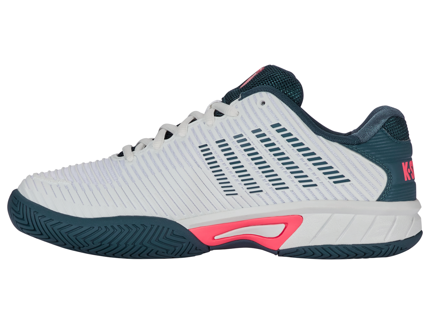 K-Swiss Junior Shoes Hypercourt Express 2 | White/Stargazer/Neon Blaze