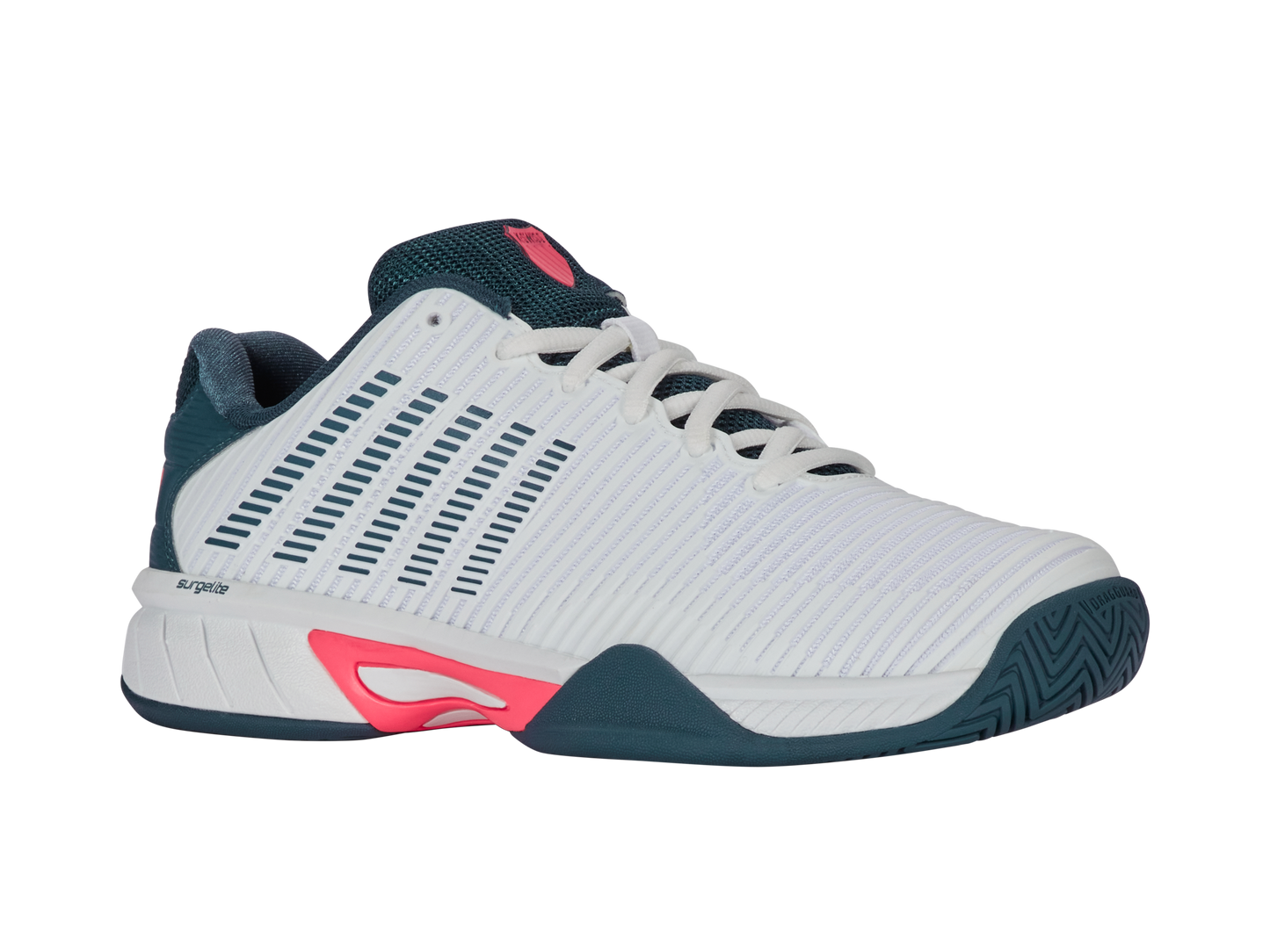K-Swiss Junior Shoes Hypercourt Express 2 | White/Stargazer/Neon Blaze