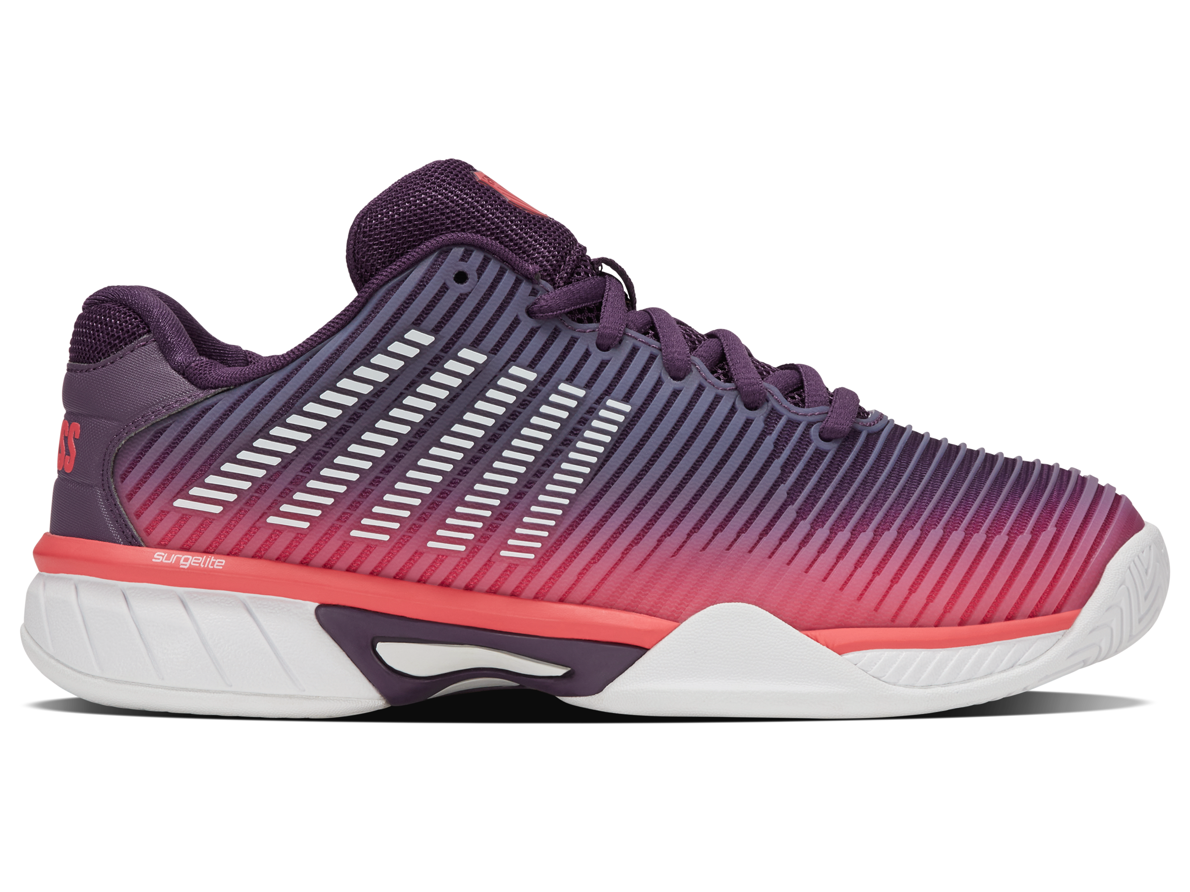K-Swiss Junior Shoes Hypercourt Express 2 | Purple Plumeria/White/Hot Coral