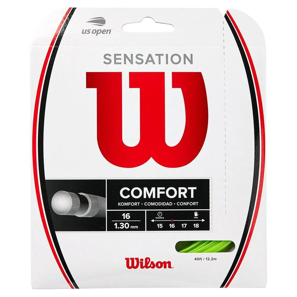 Sensation 16g Neon Green Tennis String-Strings-Wilson-86828-DEFAULT-L-Tennis Express