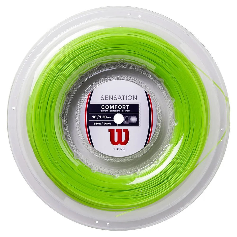 Sensation 16g Neon Green Tennis String Reel-Strings-Wilson-86829-DEFAULT-L-Tennis Express