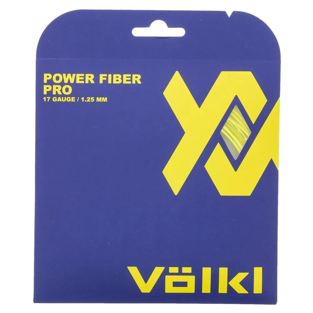 Power Fiber Pro Neon Yellow Tennis String-Strings-Volkl-87370-DEFAULT-L-Tennis Express